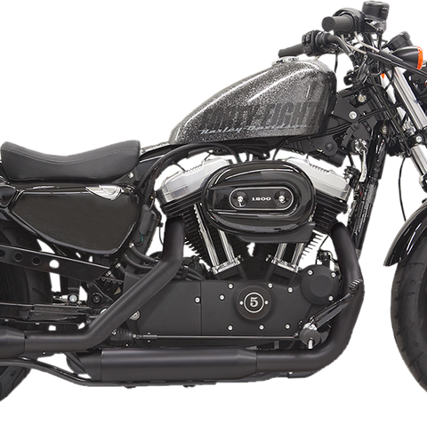 BASSANI XHAUST Mufflers - Black - Slash-Cut - Sportster Firepower Series Slip-On Mufflers - Team Dream Rides