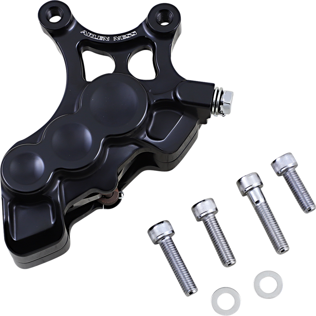 ARLEN NESS 6-Piston Caliper - Front Left - Black - 14" Ness Tech Six-Piston Differential Bore Caliper - Team Dream Rides