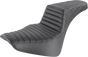 SADDLEMEN Step Up Seat - Tuck and Roll/Lattice Stitched - Black Step Up Seat — Tuck and Roll/Lattice Stitched - Team Dream Rides