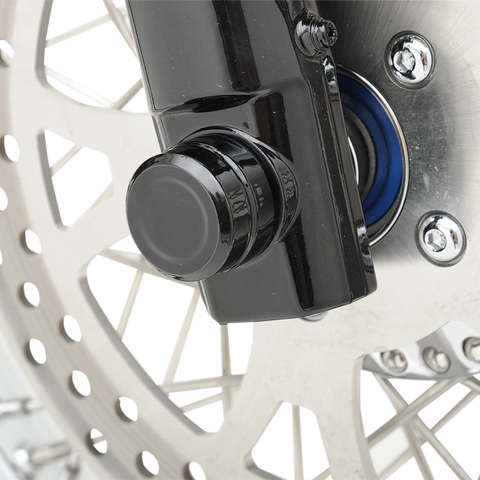 DRAG SPECIALTIES Axle Cap - Front - Black - XL Billet Axle Cap - Team Dream Rides