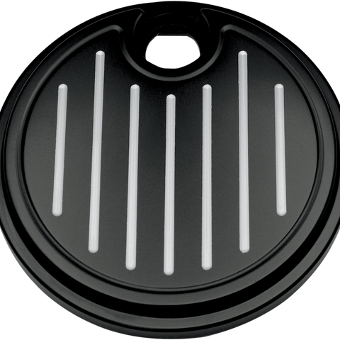 PRO-ONE PERF.MFG. Fuel Door - Black - Ball-Milled Fuel Door - Team Dream Rides