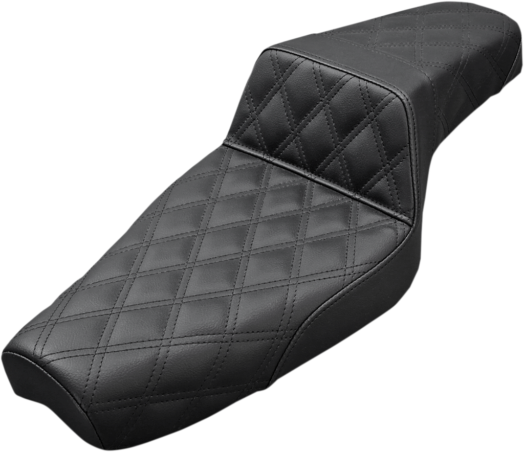 SADDLEMEN Step Up Seat - Lattice Stitched - Black - XL Step Up Seat — Lattice Stitched - Team Dream Rides