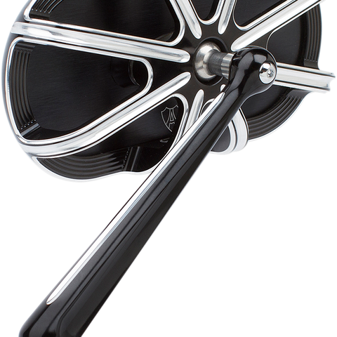 ARLEN NESS 10 Gauge Mirror - Black - Left Caged Series Mirror - Team Dream Rides