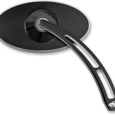PRO-ONE PERF.MFG. Mirror - Black - Right Billet Aluminum Mirrors with Clear Glass — Pro Street - Team Dream Rides
