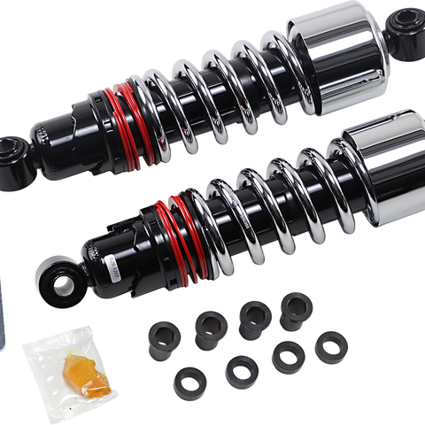 BURLY BRAND Slammer Plus Shocks - Chrome - FXD Slammer Plus Shocks - Team Dream Rides