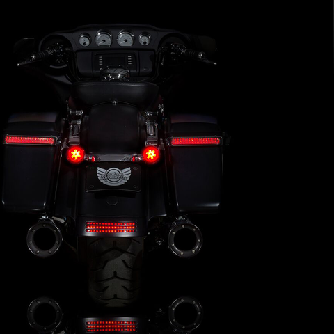 CUSTOM DYNAMICS Rear Turn Signal Insert - 1157 Bases - Red ProBEAM® Red LED Turn Signals with Red Lenses - Team Dream Rides