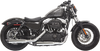 BASSANI XHAUST Mufflers - Chome/Black - Slash-Cut - Sportster Firepower Series Slip-On Mufflers - Team Dream Rides
