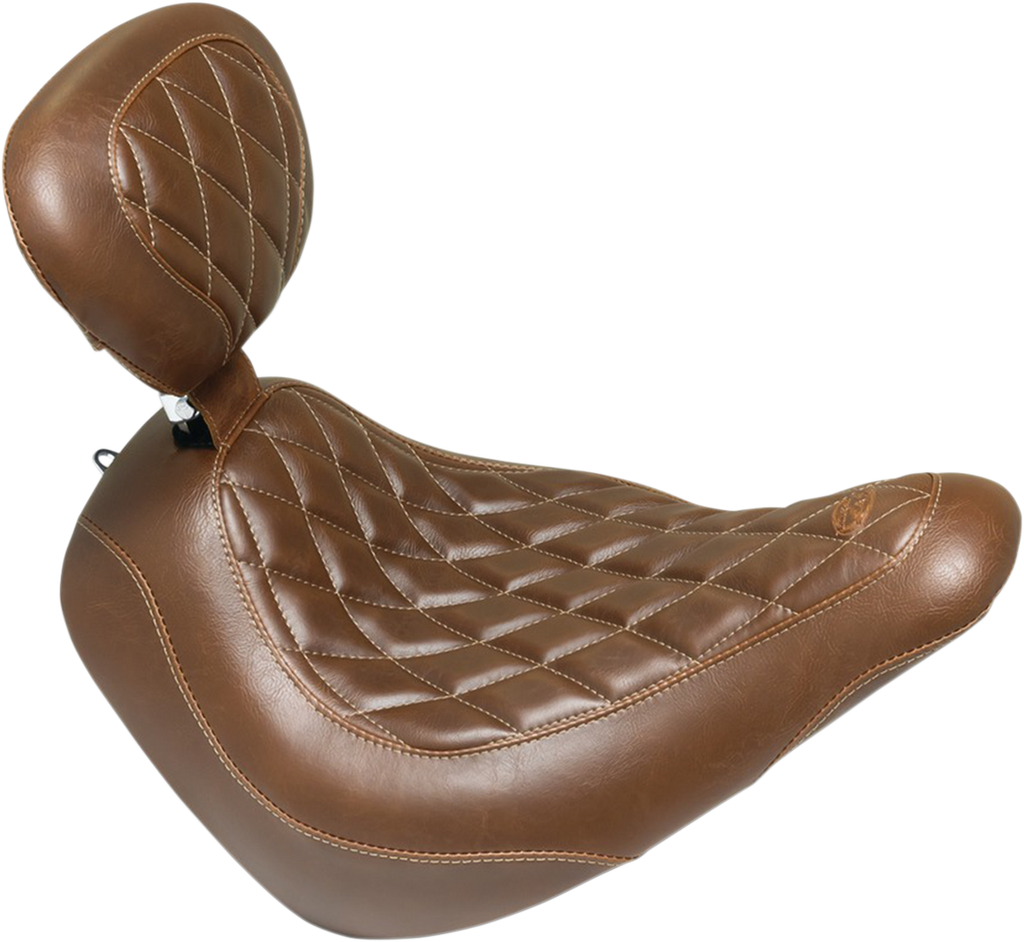 MUSTANG Tripper Solo Seat - Diamond - Brown - Driver Backrest Tripper™  Solo Seat - Team Dream Rides