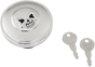 DRAG SPECIALTIES Skull Locking Gas Cap - Chrome - Vented Screw-In Locking Skull Gas Cap - Team Dream Rides