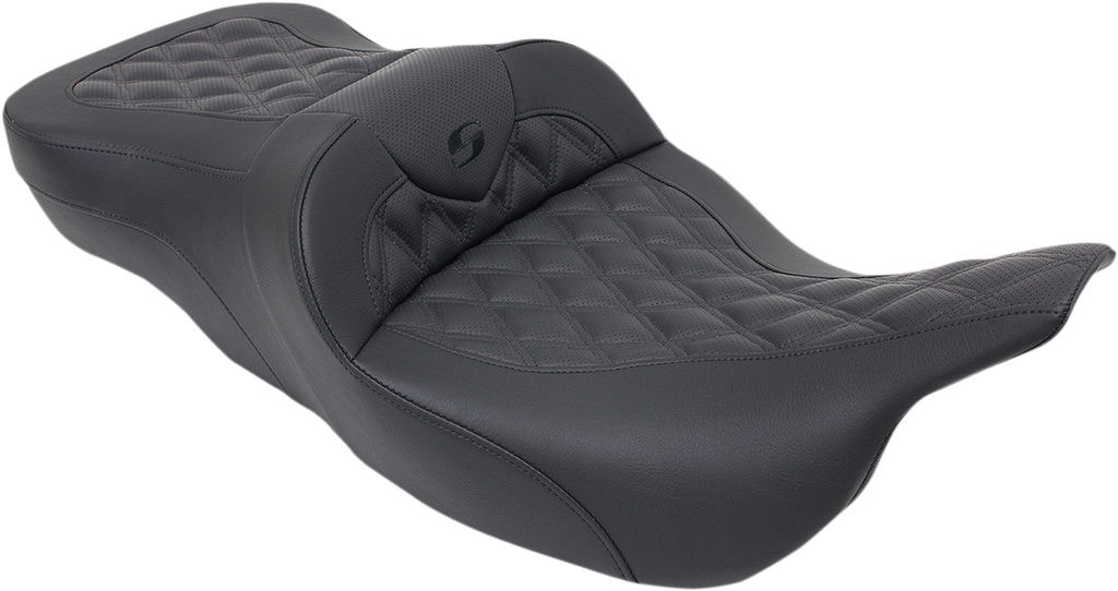 SADDLEMEN Heated Lattice Stitched Road Sofa Seat LS Heated Roadsofa™ Seat - Team Dream Rides