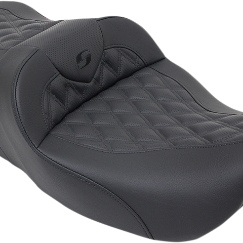 SADDLEMEN Heated Lattice Stitched Road Sofa Seat LS Heated Roadsofa™ Seat - Team Dream Rides