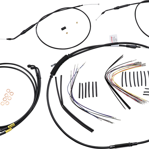 BURLY BRAND Black Vinyl Jail Bar Cable Kit for 14