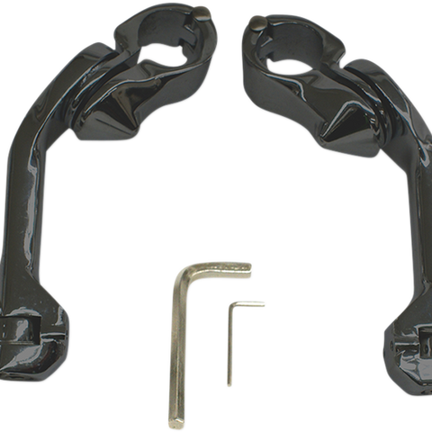 RIVCO PRODUCTS Highway Peg Mount - Black Highway Pegs With Mounting Arms - Team Dream Rides