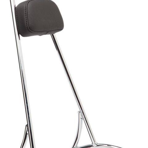 BURLY BRAND Tall Sissy Bar - Chrome Tall Sissy Bar with Backrest Pad - Team Dream Rides