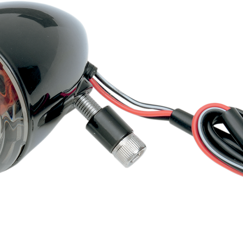 DRAG SPECIALTIES Universal Turn Signal Light - Front - Gloss Black with Smoke Lens DOT Compliant Turn Signals - Team Dream Rides