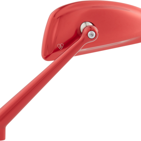 ARLEN NESS Tearchop Mirror - Lefthand - Red Tearchop Mirror - Team Dream Rides