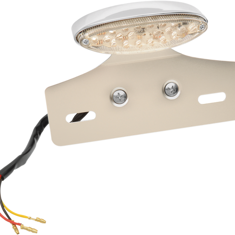 DRAG SPECIALTIES Taillight/License Plate Mount - Cat Eye -Clear Lens - Red LED Mini Led Cat Eye Taillight with License Plate Mount - Team Dream Rides