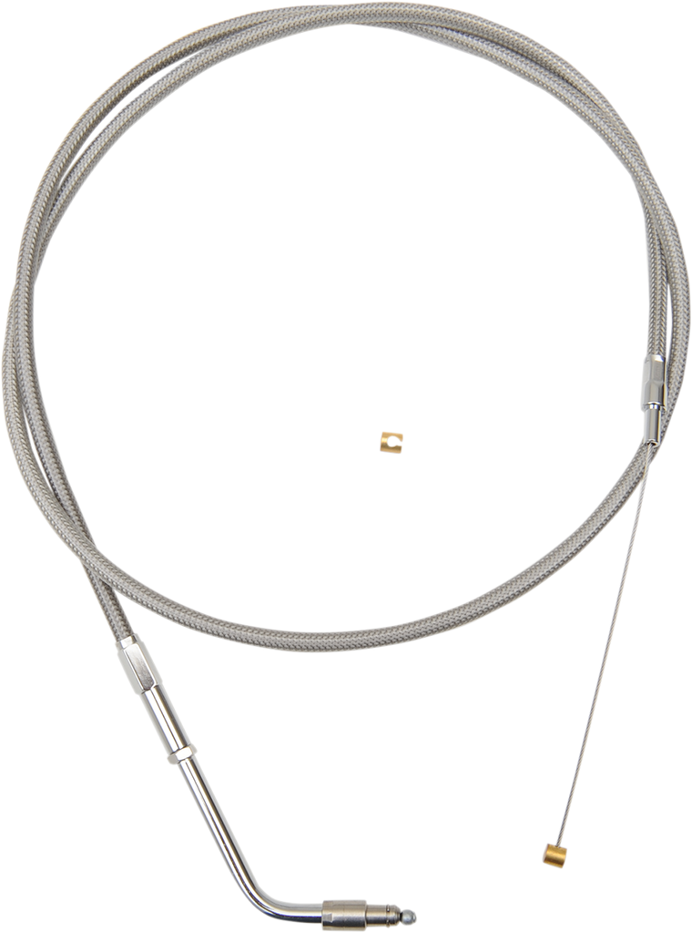 LA CHOPPERS Stainless Steel 15" - 17" Throttle Cable for '96 - '15 Softail Stainless Braided Handlebar Throttle Cable - Team Dream Rides