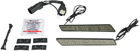 CUSTOM DYNAMICS Saddlebag Latch Lights - SS6 - Smoke Saddlebag Latch  Lights - Team Dream Rides