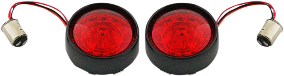 CUSTOM DYNAMICS Bullet Turn Signal - 1157 - Gloss Black - Red Lens ProBeam® Bullet Bezel Rear LED Turn Signal Inserts - Team Dream Rides