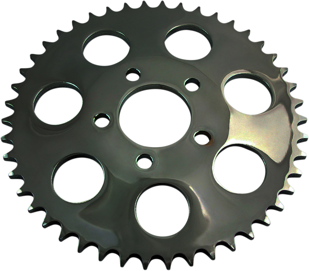 DRAG SPECIALTIES Rear Sprocket - Gloss Black - Dished - 51-Tooth 530 Chain Conversion Rear Sprocket - Team Dream Rides