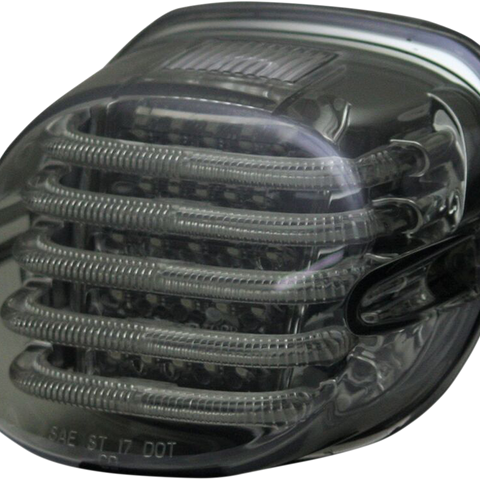 CUSTOM DYNAMICS Taillight - with License Plate Illumination Window - Smoke ProBEAM® Low-Profile LED Taillight Kit — with Top Tag Light - Team Dream Rides