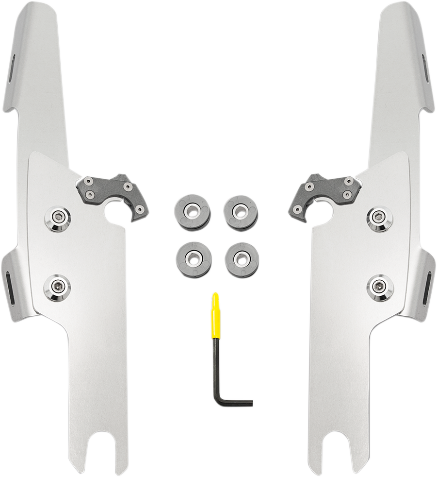 MEMPHIS SHADES HD Fats/Slim Mounting Kit - Polished - FLRT Fats/Slim Windshield  Trigger-Lock Complete Mount Kit - Team Dream Rides