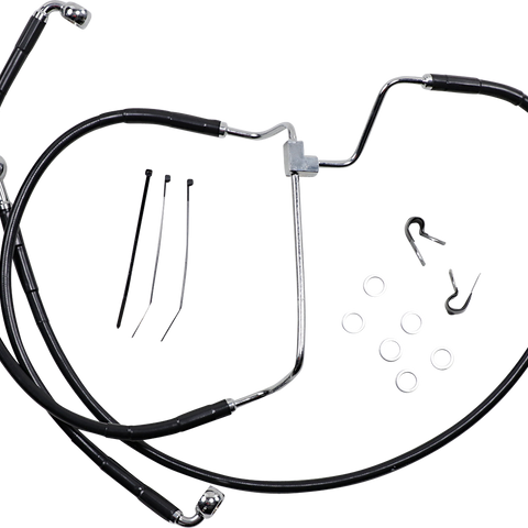 DRAG SPECIALTIES Brake Line - Front - Black - +2