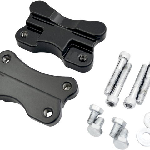 DRAG SPECIALTIES Fender-To-Fork Adapters - Gloss Black Fender to Fork Adapters for 21