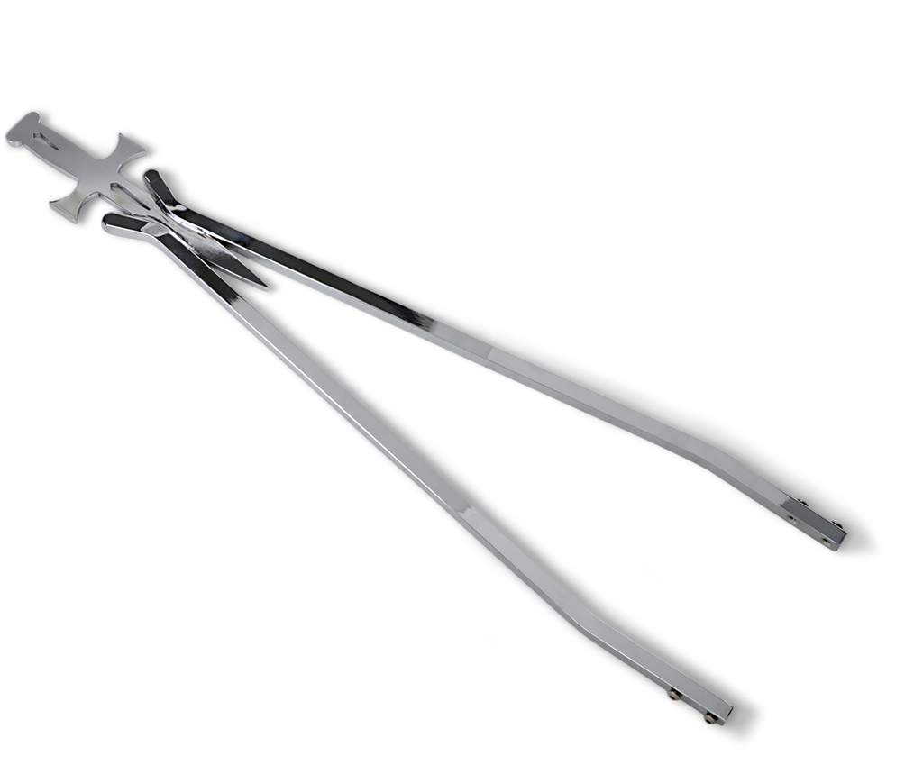 CYCLE VISIONS Sissy Bar Stick - Chrome - 30" Daggertude - Wide Daggertude Styled Sissy Bar Sticks - Team Dream Rides