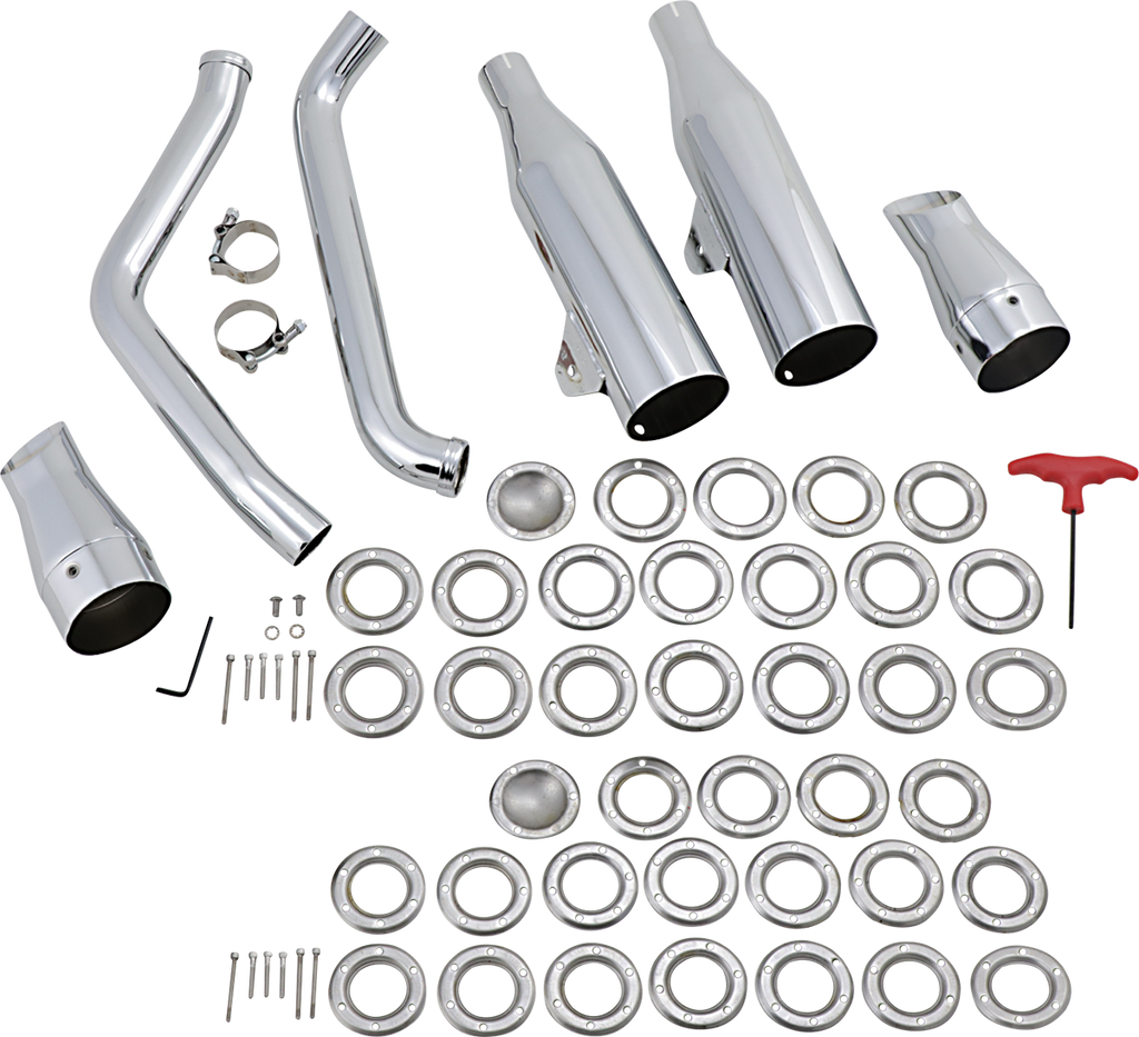 SUPERTRAPP Staggered Dual Exhaust 2-into-2 Staggered Internal Disc Exhaust System - Team Dream Rides
