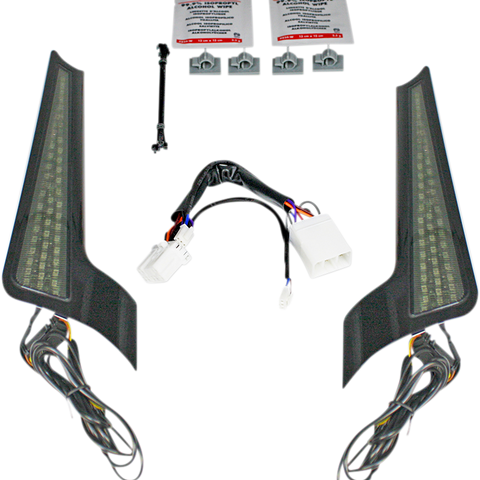 CUSTOM DYNAMICS Fascia LED Light Panels - Black/Smoke Fascia LED Panels - Team Dream Rides