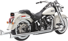 COBRA True Dual Exhaust - Fishtail  - '86-'06 Softail Bad Hombre Dual Exhaust System - Team Dream Rides