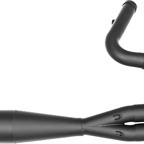 2in1 Twin Cam Flt Mid Length Pipe Black - Team Dream Rides