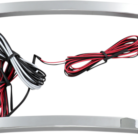 CUSTOM DYNAMICS Tri-Radius License Plate Frame w Flushmount LEDs - Chrome Tri-Radius License Plate Frame with Flushmount LEDs - Team Dream Rides