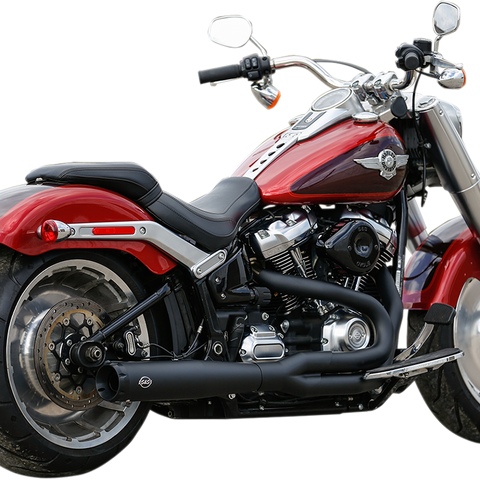 S&S CYCLE 2:1 50 State Exhaust for M8 Softail - Black SuperStreet 2:1 50 State Exhaust System - Team Dream Rides