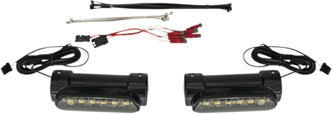 CUSTOM DYNAMICS Engine Guard Light - Universal - Black Dynamic Amber/White Engine Guard LEDS/Universal - Team Dream Rides