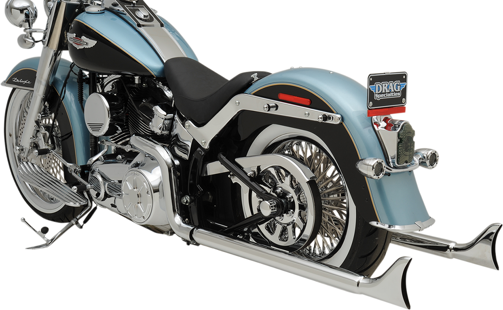 BASSANI XHAUST Fishtail Exhaust - 36" - Softail Fishtail True Dual Exhaust System — without Baffles - Team Dream Rides