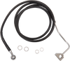 DRAG SPECIALTIES Brake Line - Front - Black - +4" with ABS Extended Length Black Vinyl Brake Line Kit - Team Dream Rides