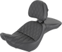 SADDLEMEN Explorer Seat - Lattice Stitched - Backrest - FXST Explorer Seat - Team Dream Rides