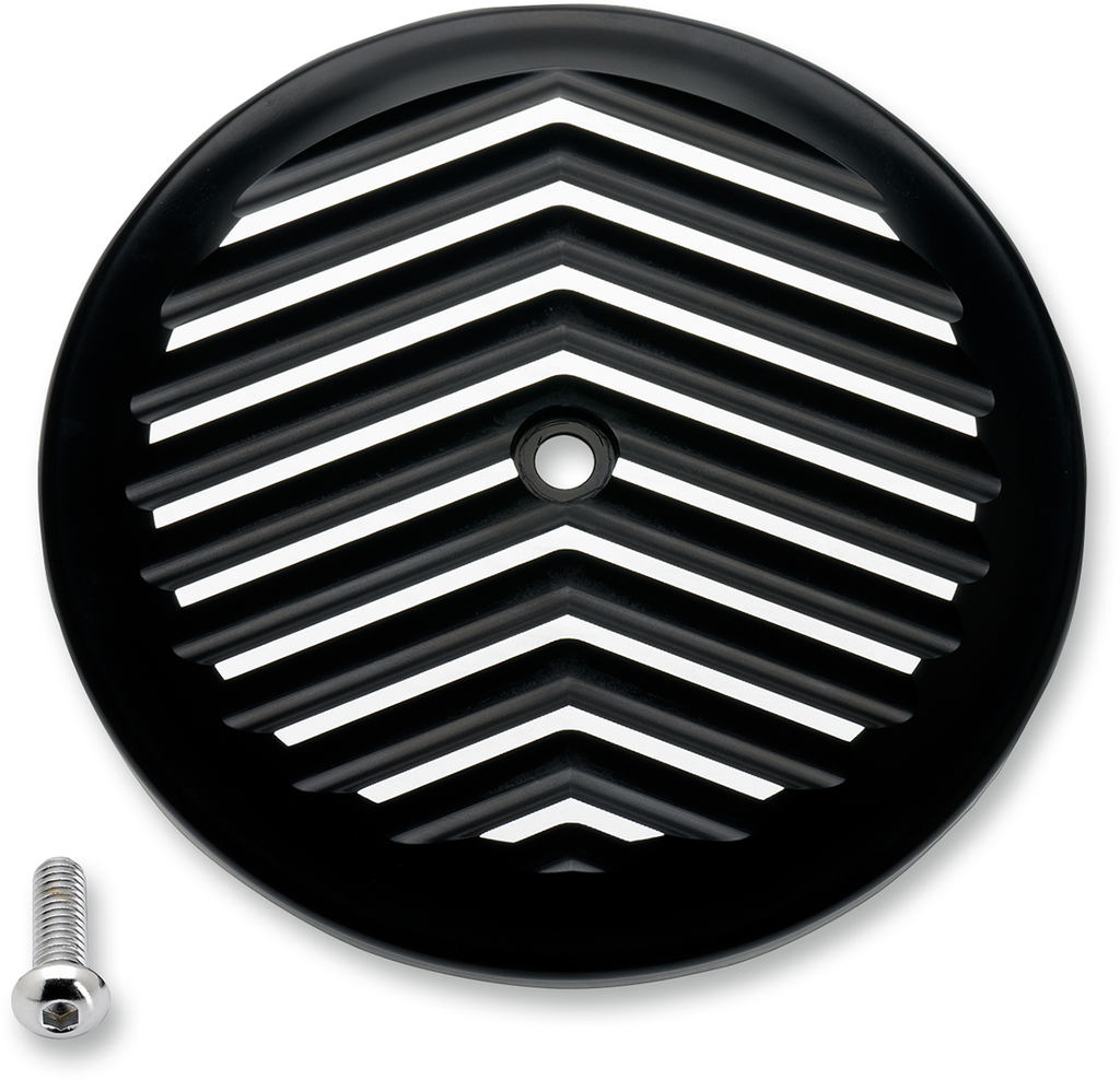 JOKER MACHINE Cover Air Cleaner V-Fin Black Silver VT Air Cleaner Cover - Team Dream Rides