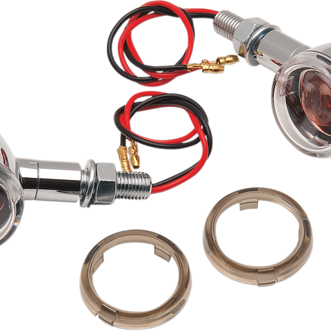 DRAG SPECIALTIES Mini-Duece Marker Light Kit - Clear/Smoke Mini Deuce Marker Lights — Marker Light - Team Dream Rides