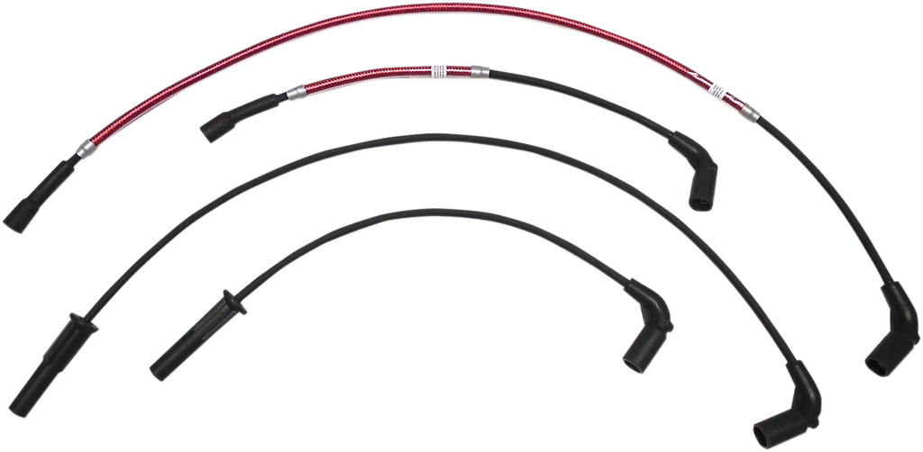 MAGNUM Spark Plug Wire Set - Red - FL 17+ Braided Spark Plug Wire - Team Dream Rides