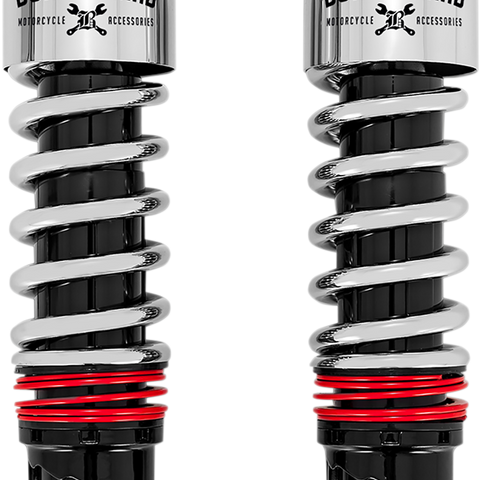 BURLY BRAND Slammer Plus Shocks - Chrome - FLH Slammer Plus Shocks - Team Dream Rides
