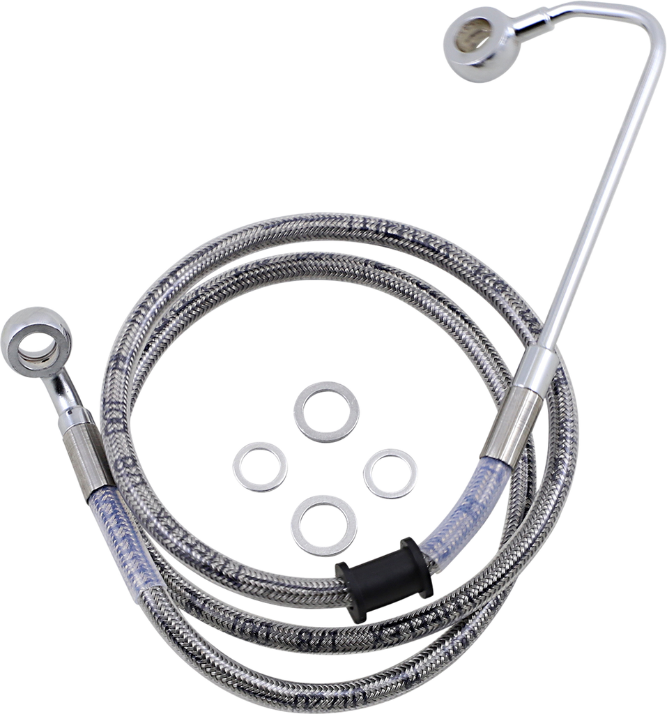 DRAG SPECIALTIES Brake Line - +8" - Stainless Steel - '15-'17 Softail Extended Length Stainless Steel Brake Line - Team Dream Rides