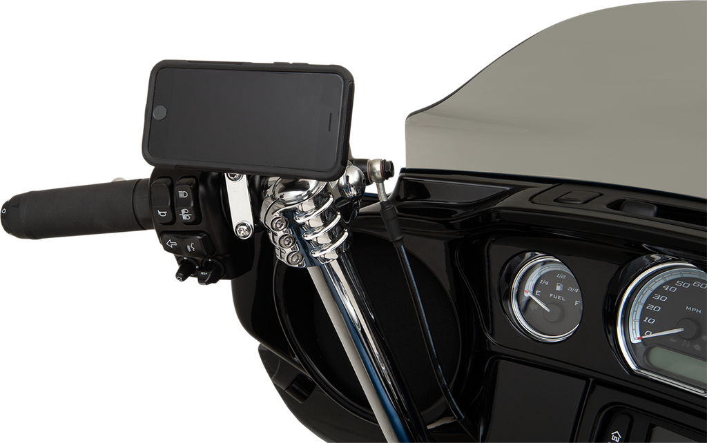 KLOCK WERKS Chrome iOmount™ Handlebar Switch Mount for '96 - '19 Harley Davidson iOmounts™ Device Mount - Team Dream Rides