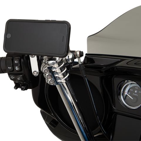 KLOCK WERKS Chrome iOmount™ Handlebar Switch Mount for '96 - '19 Harley Davidson iOmounts™ Device Mount - Team Dream Rides
