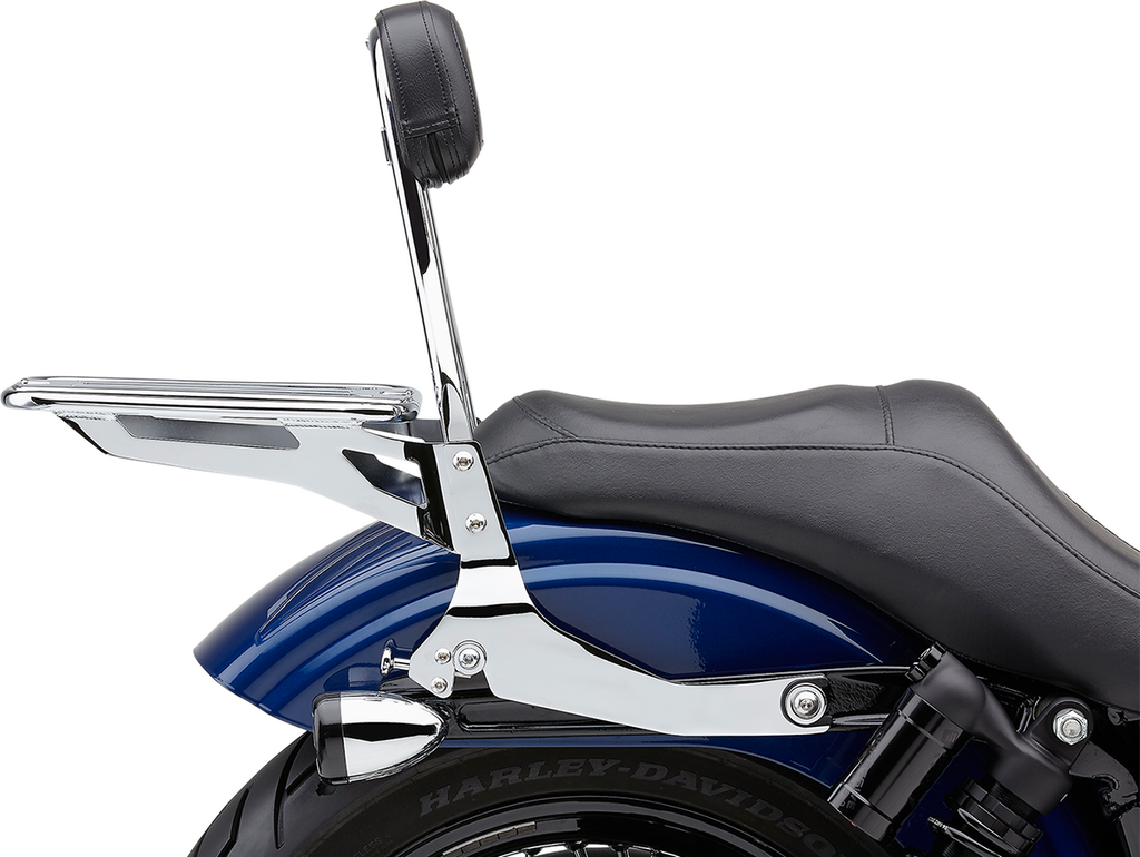 COBRA Backrest Kit - 14" - Chrome - Dyna Detachable Backrest Kit - Team Dream Rides