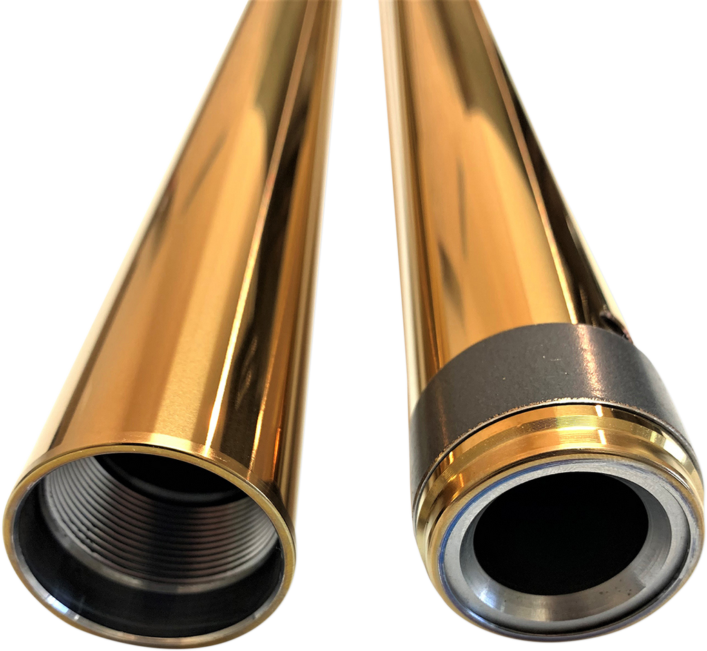 PRO-ONE PERF.MFG. Fork Tube - Gold - 39 mm - 24.25" Length Fork Tubes - Team Dream Rides