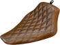 SADDLEMEN Renegade Solo Seat - Lattice Stitched - Brown - FLS Renegade LS Solo Seat - Team Dream Rides
